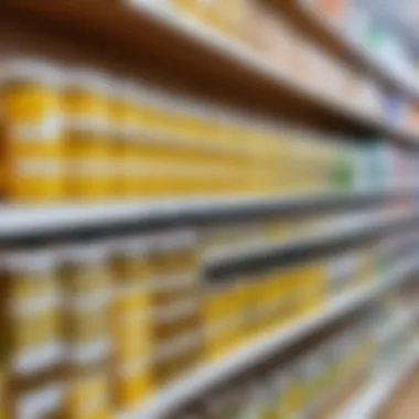 A pharmacy shelf stocked with herbal teas