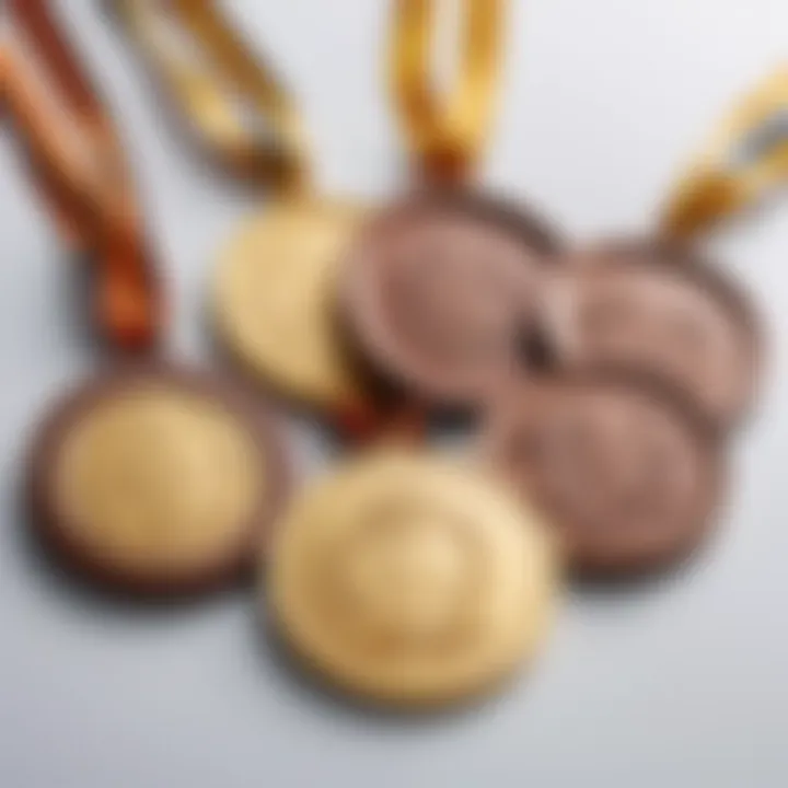 Different designs of chocolate medals available