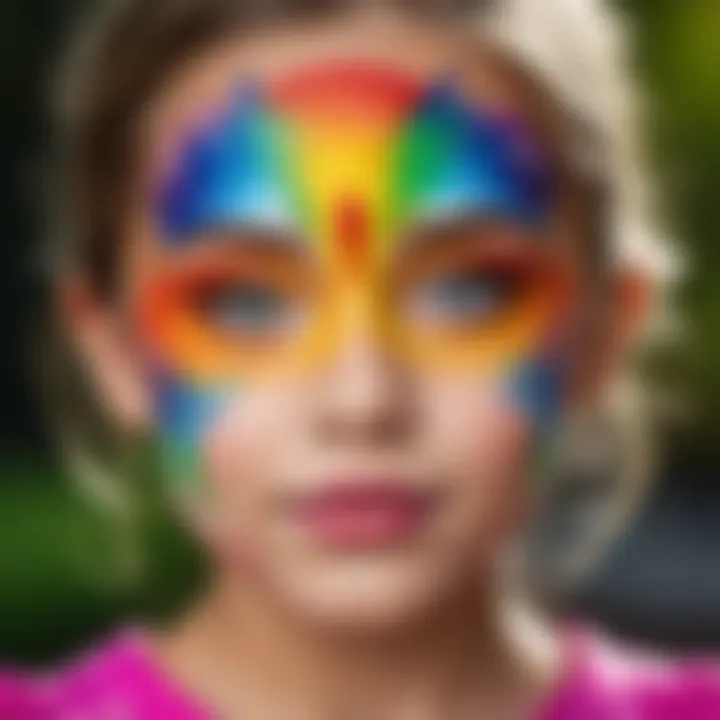 Colorful face painting examples for children