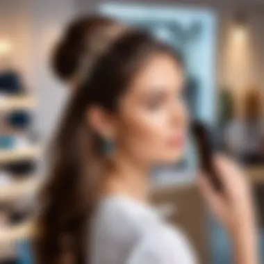 Convenient Online Shopping for Hair Accessories Online shopping for hair accessories on a digital device