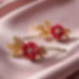 Elegant hairpins displayed on a soft fabric