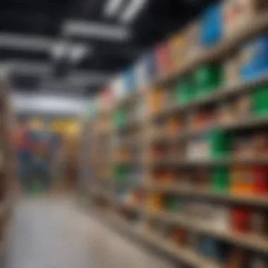 A local toy store shelf filled with LEGO Minecraft merchandise