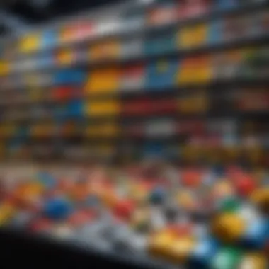 Lego Sets in a Moscow Store A vibrant display of Lego sets in a Moscow store