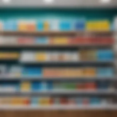 Oxygen Cocktail Products at Pharmacy Display of various oxygen cocktail products available at a pharmacy