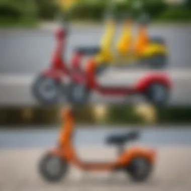 Comparative Analysis of Scooter Models Comparison chart of different scooter models for children