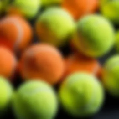 A close-up of tennis balls highlighting quality and texture