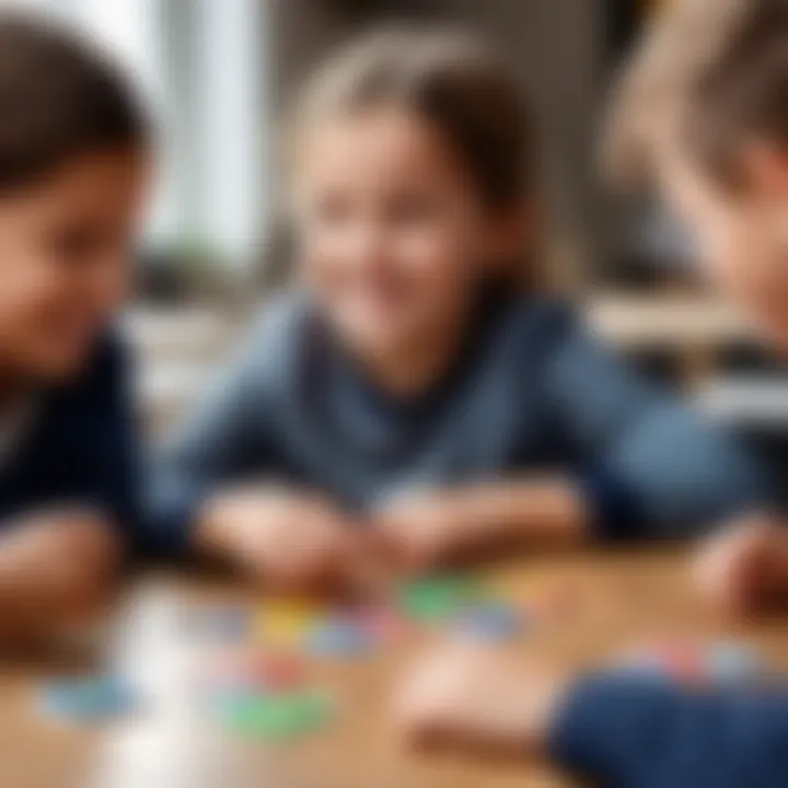 A child excitedly playing Uno with friends