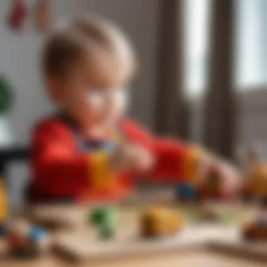 Child engaging in imaginative play with non-traditional toys