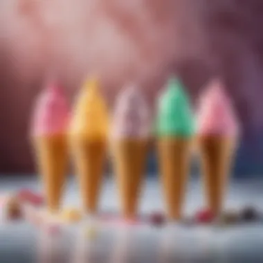 Display of different flavors of Winx ice cream