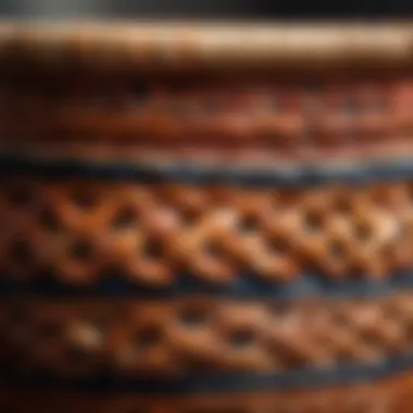 Close-up of a woven basket showcasing craftsmanship