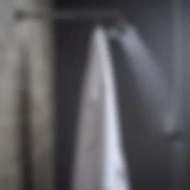 Harnessing Shower Steam for Clothing Care A shower with clothes hanging inside, utilizing steam for wrinkle removal