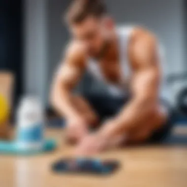 Athlete Recovery with ZMA Athlete recovering after workout with ZMA